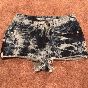 Tie dye jean shorts high waisted